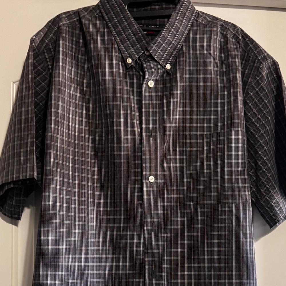Roundtree & Yorke Black and White Check Shirt XXL